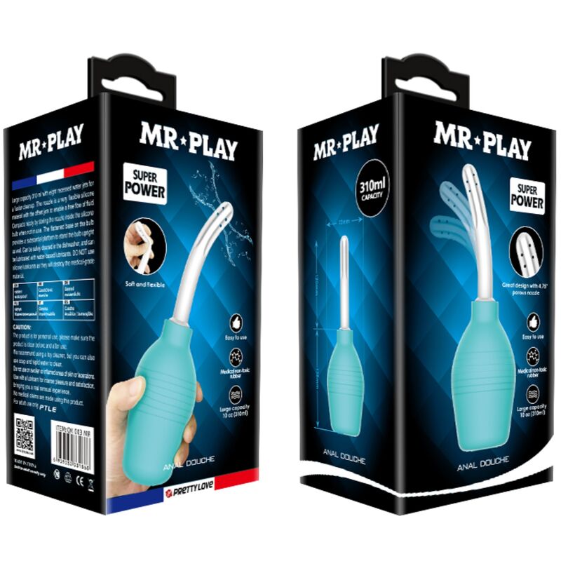 MR PLAY - ANAL PEAR BLUE RUBBER SHOWER