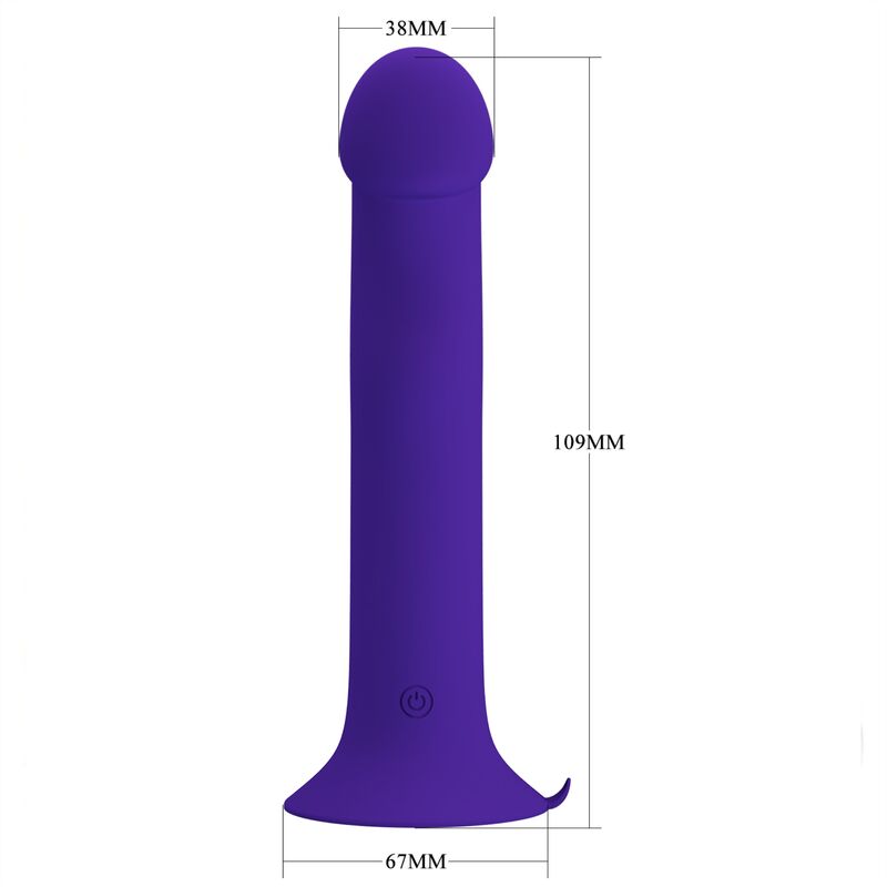 PRETTY LOVE - MURRAY YOUTH VIBRATING DILDO & RECHARGEABLE VIOLET