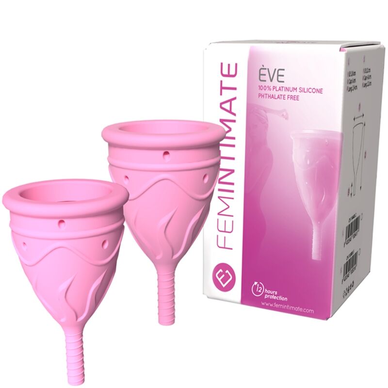 FEMINTIMATE - EVE SILICONE MENSTRUAL CUP - SIZE S