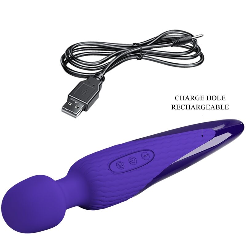 PRETTY LOVE - ANTONY YOUTH WAND VIBRATOR VIOLET HEAT EFFECT