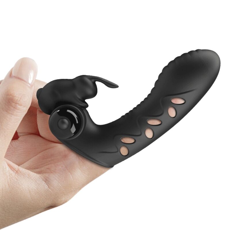 PRETTY LOVE - VANCE BLACK RABBIT VIBRATOR FINGER COVER