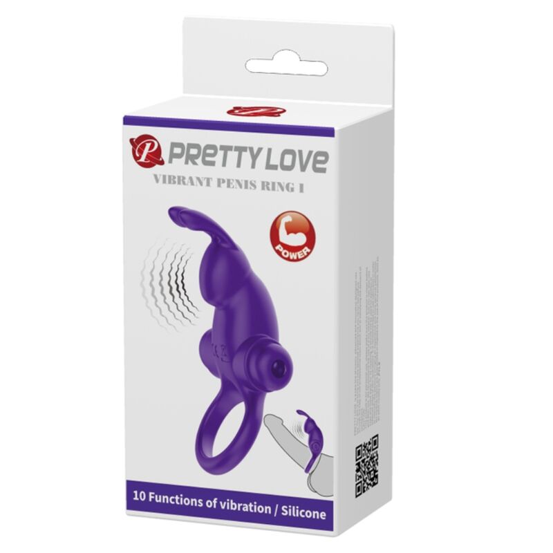 PRETTY LOVE - VIBRATOR RING I RABBIT FOR PURPLE PENIS