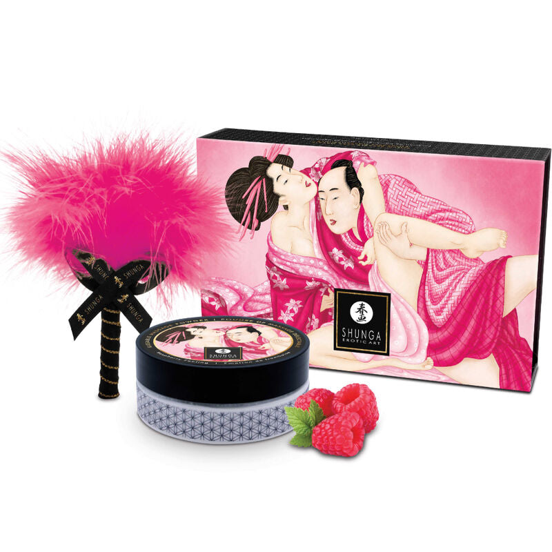 SHUNGA - EDIBLE MASSAGE POWDER KIT RASPBERRY