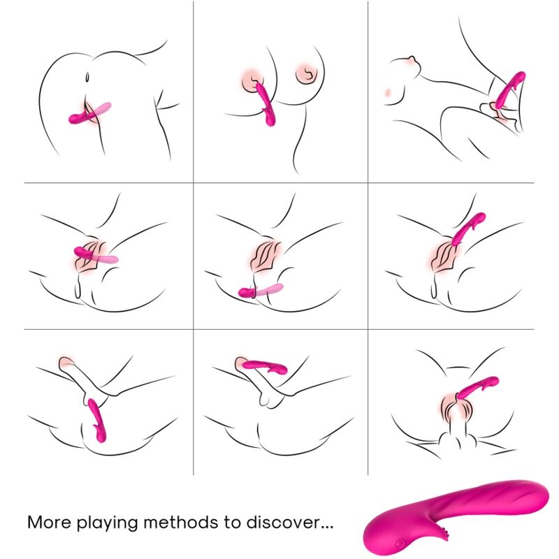 ARMONY - ROMANCE VIBRATOR WITH STIMULATOR FUCHSIA