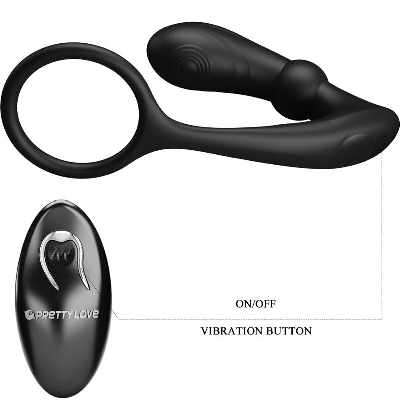 PRETTY LOVE - WARREN BLACK ANAL RING & VIBRATOR