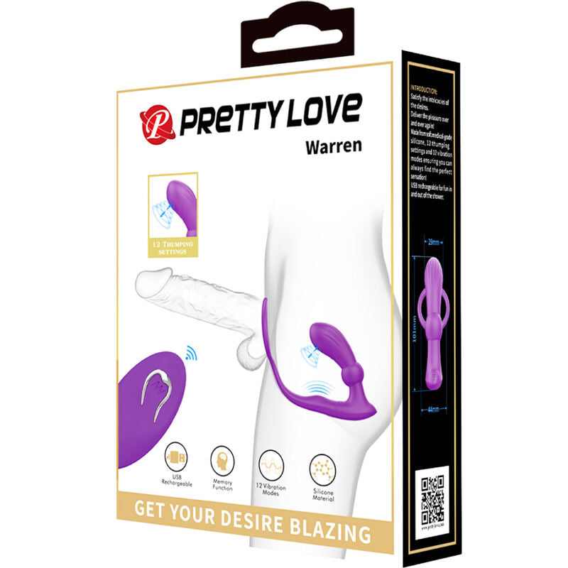 PRETTY LOVE - WARREN VIOLET ANAL RING & VIBRATOR