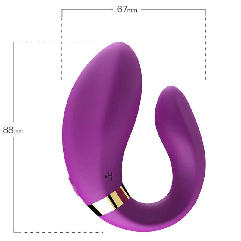 ARMONY - CRESCENT VIBRATOR FOR COUPLES REMOTE CONTROL PURPLE