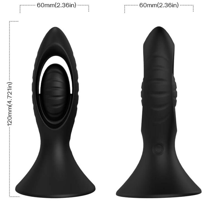 ARMONY - VIBRATOR & ANAL PLUG SILICONE BLACK