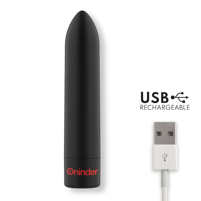 ONINDER - BERLIN BULLET VIBRATOR BLACK 9 MODES 8.5 X 2 CM - FREE APP