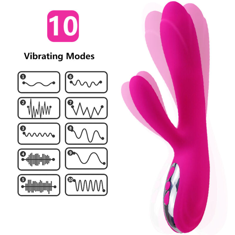 ARMONY - FLEXIBLE VIBRATOR & STIMULATOR WITH FUCHSIA HEAT EFFECT