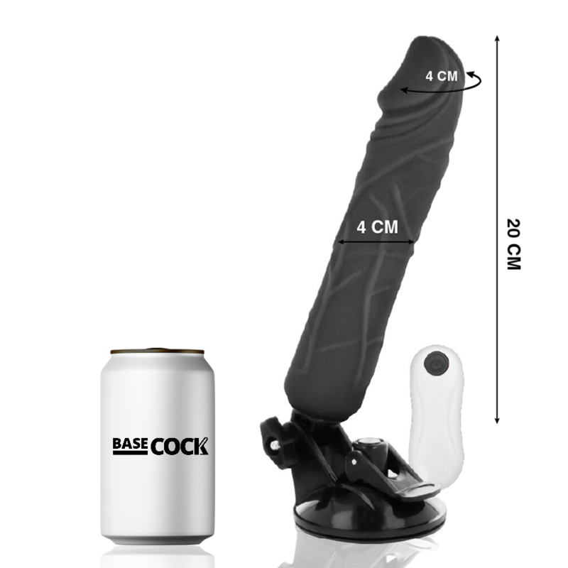 BASECOCK - REALISTIC VIBRATOR REMOTE CONTROL FLESH 20 CM -O- 4 CM