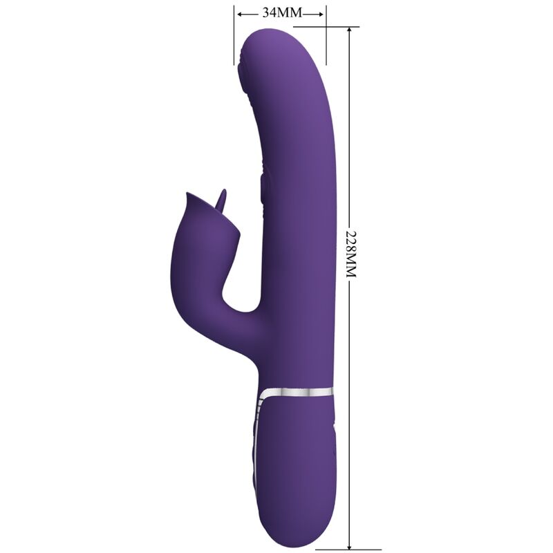 PRETTY LOVE - RABBIT VIBRATOR WITH LICKING PURPLE