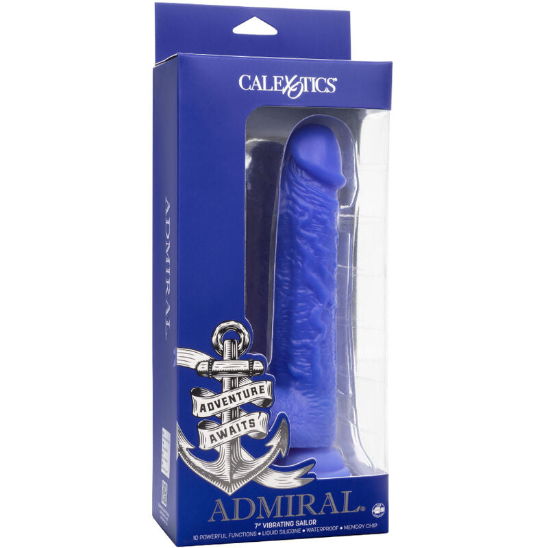 CALEXOTICS - ADMIRAL SAILOR REALISTIC DILDO VIBRATOR BLUE