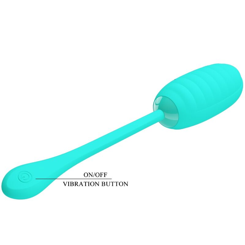 PRETTY LOVE - KIRK RECHARGEABLE VIBRATING EGG AQUA GREEN