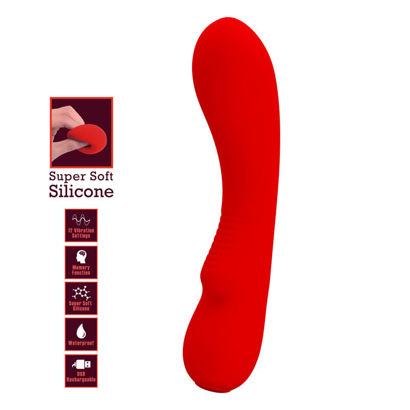 PRETTY LOVE - PRESCOTT RECHARGEABLE VIBRATOR RED