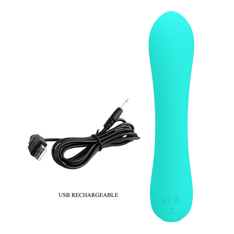 PRETTY LOVE - PRESCOTT RECHARGEABLE VIBRATOR AQUA GREEN