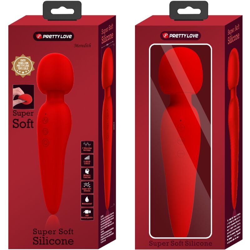 PRETTY LOVE - MEREDITH MASSAGER 12 VIBRATION MODES RED