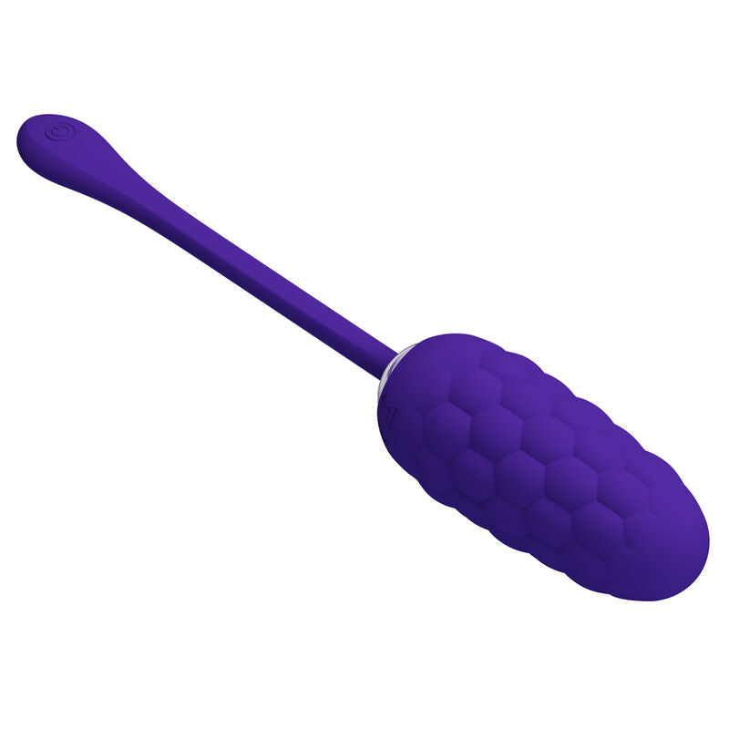 PRETTY LOVE - VIBRATING EGG WITH PURPLE RECHARGEABLE MARINE TEXTURE