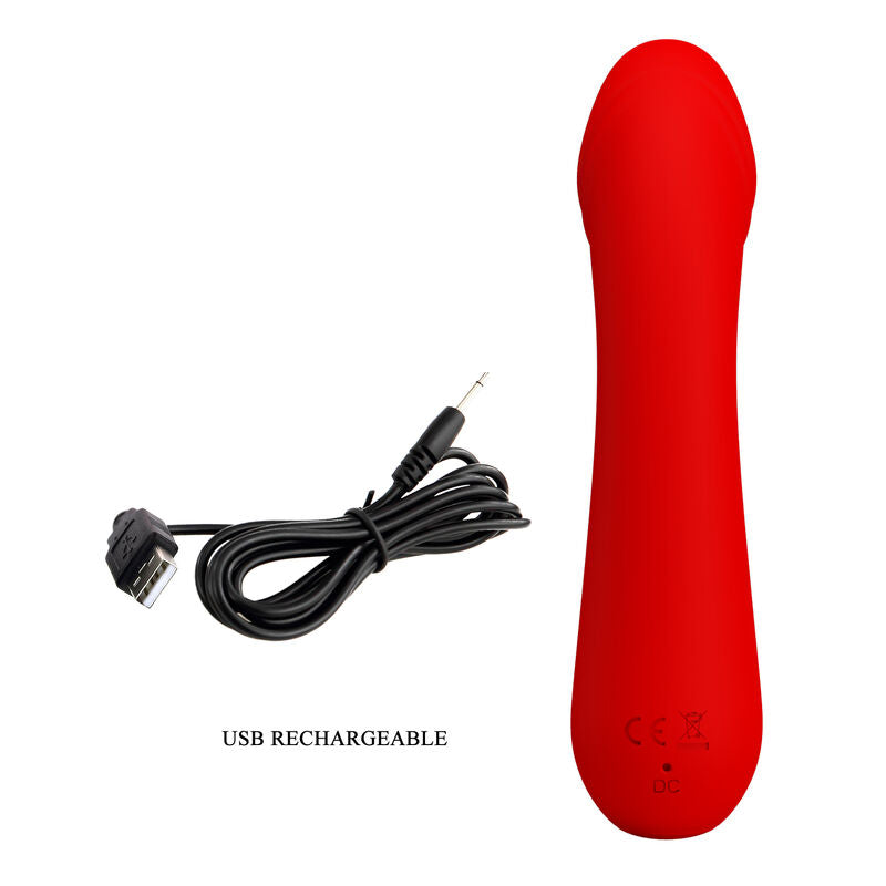 PRETTY LOVE - CETUS RECHARGEABLE VIBRATOR RED