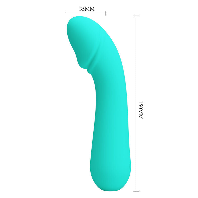 PRETTY LOVE - CETUS RECHARGEABLE VIBRATOR AQUA GREEN