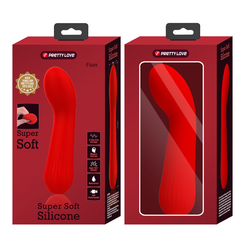 PRETTY LOVE - FAUN RECHARGEABLE VIBRATOR RED