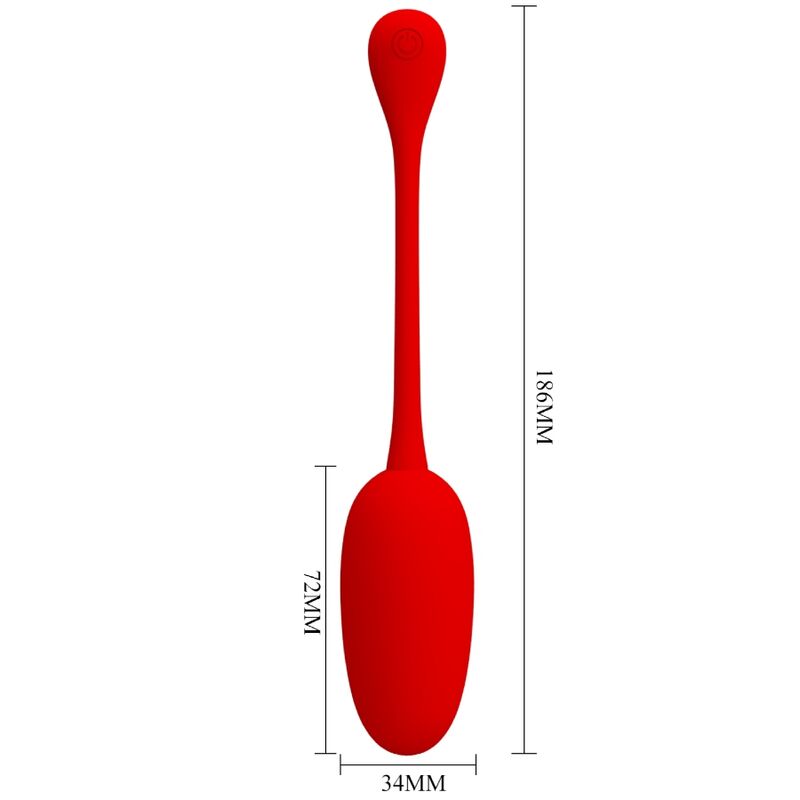 PRETTY LOVE - KNUCKER RED RECHARGEABLE VIBRATING EGG