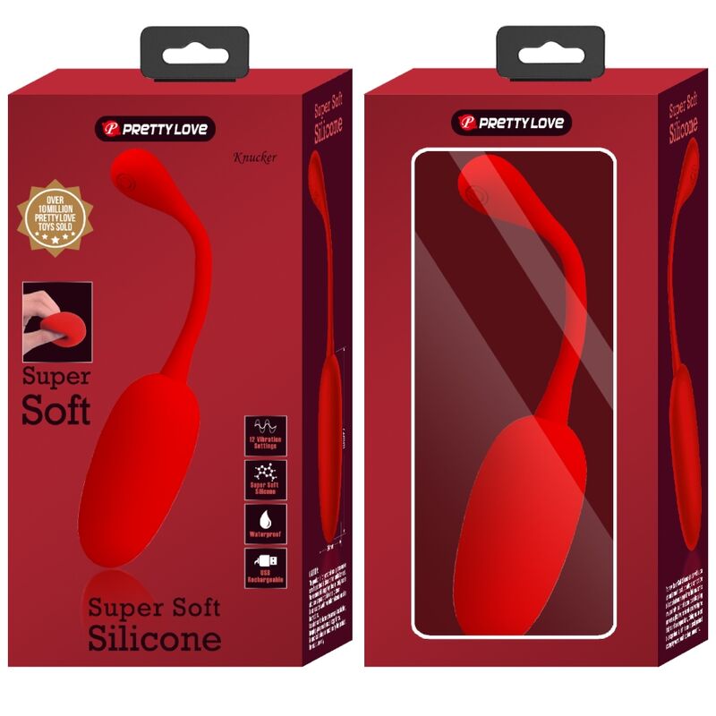 PRETTY LOVE - KNUCKER RED RECHARGEABLE VIBRATING EGG