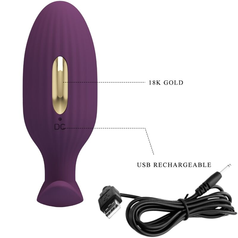 PRETTY LOVE - JEFFERSON APP CONTROLLED ANAL PLUG PURPLE