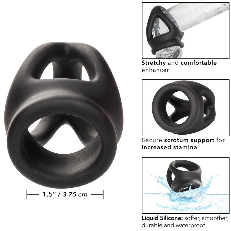 CALEXOTICS - ALPHA DUAL CAGE RING BLACK