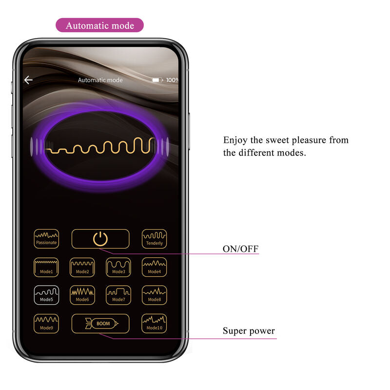 PRETTY LOVE - HECTOR ELECTROSHOCK VIBRATOR BY APP CONTROL PURPLE