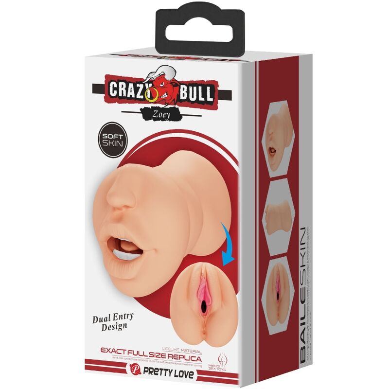 CRAZY BULL - ZOEY VAGINA-SHAPED MASTUBADOR DUAL ENTRY