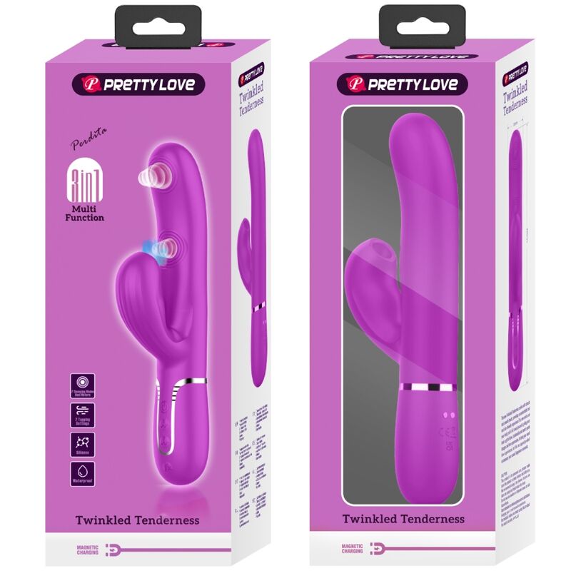 PRETTY LOVE - PERLITA MULTIFUNCTION 3 IN 1 G-SPOT VIBRATOR VIOLET