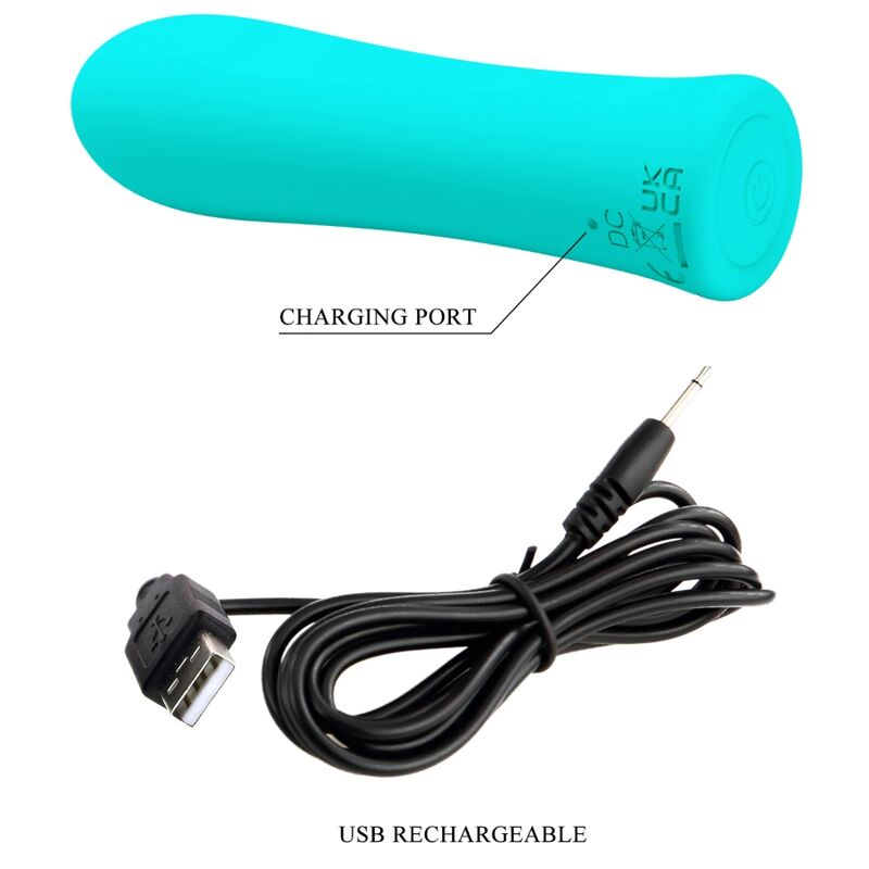 PRETTY LOVE - ALFREDA SUPER POWER VIBRATOR AQUA GREEN