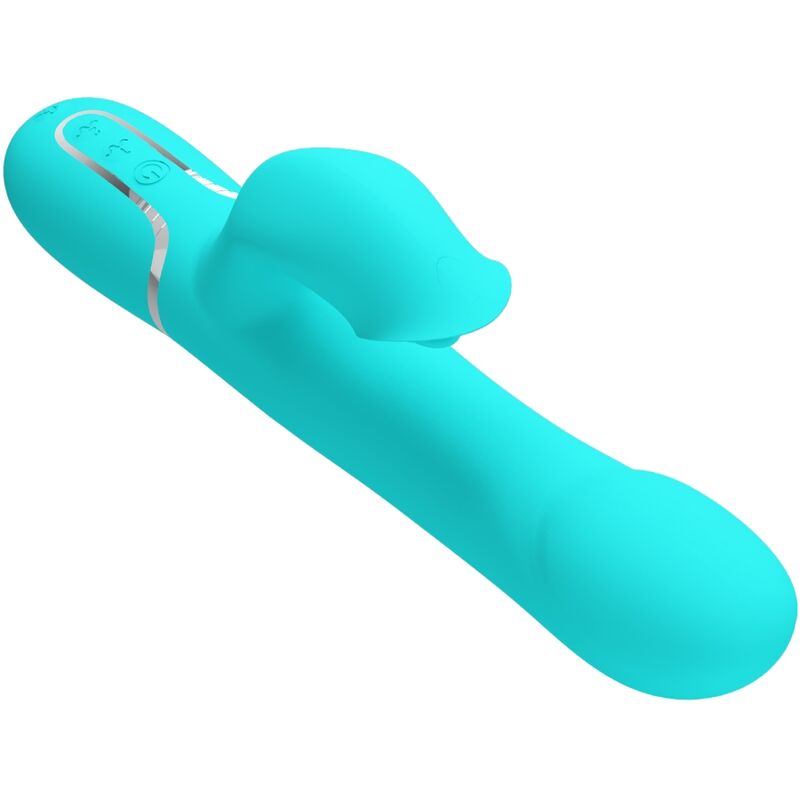 PRETTY LOVE - RABBIT VIBRATOR PEARLS AQUA GREEN