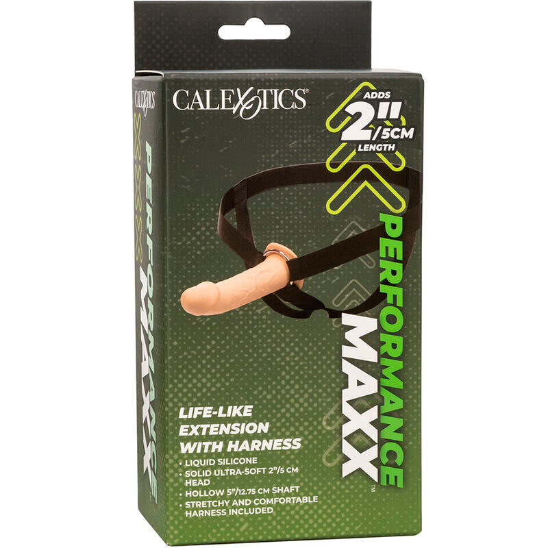 CALEXOTICS - PERFORMANCE MAXX LIFE-LIKE EXTENSION WITH HARNESS LIGHT SKIN