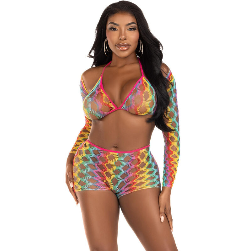 LEG AVENUE - THREE PIECE SET MULTICOLOR