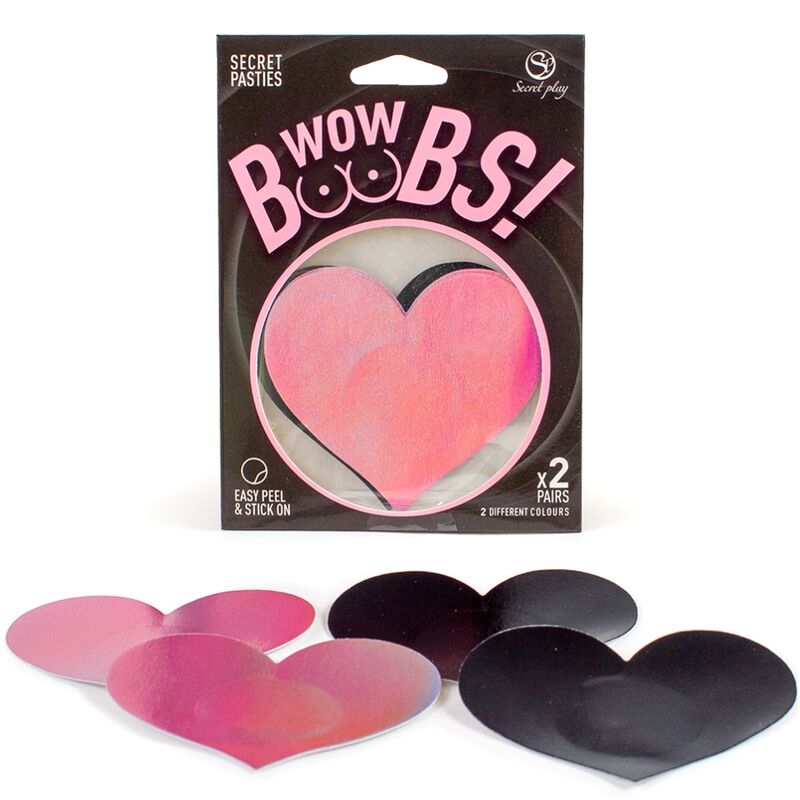 SECRET PLAY - WOW BOOBS! HEART NIPPLE COVERS