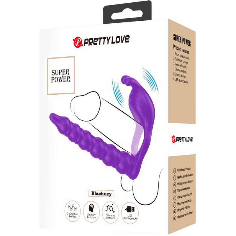 PRETTY LOVE - BLACKNEY PENIS RING WITH LILA VIBRATOR PLUG