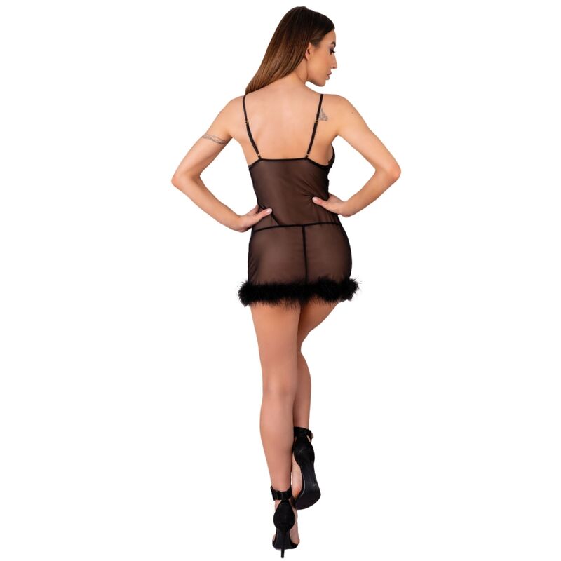 LIVCO CORSETTI FASHION - ZERUNAM SET BABYDOLL + BLACK THONG