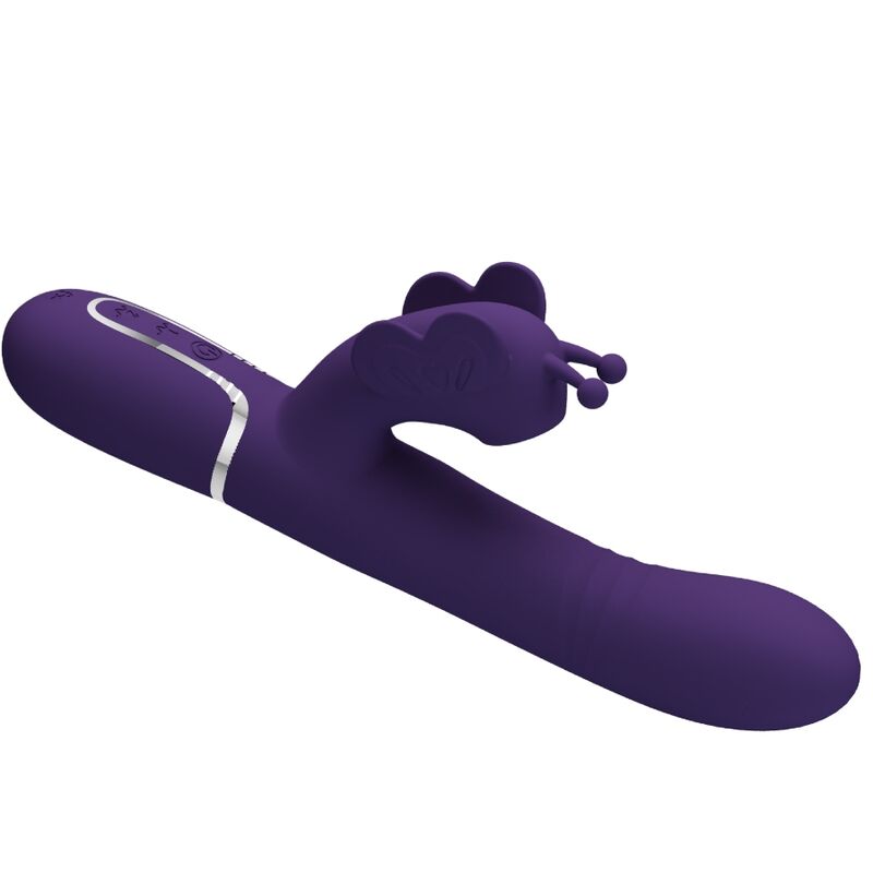 PRETTY LOVE - MULTIFUNCTION RABBIT VIBRATOR 4 IN 1 BUTTERFLY PURPLE