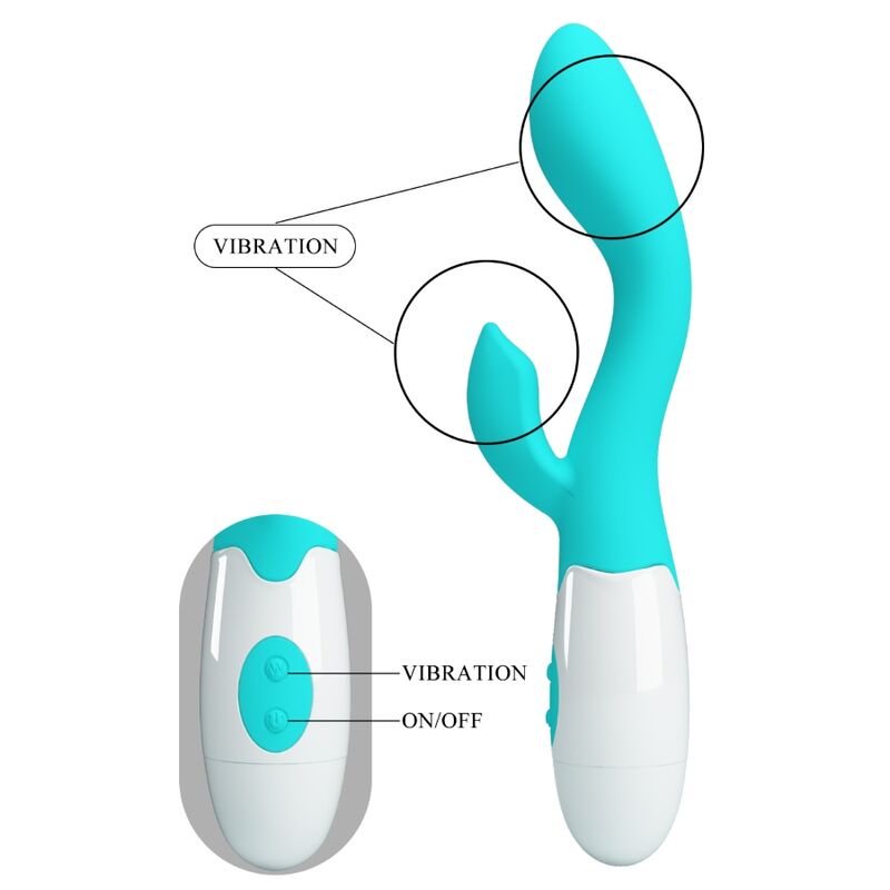 PRETTY LOVE - BRIGHTY G-SPOT VIBRATOR AQUA GREEN