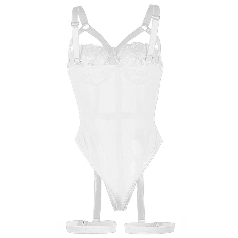 SUBBLIME - TEDDY WITH GARTER STRAP DETAIL CHEST WHITE S/M