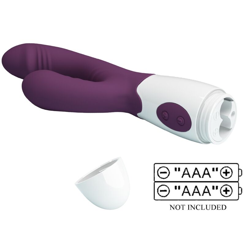 PRETTY LOVE - ANDRE RABBIT VIBRATOR & G-POINT STIMULATOR PURPLE