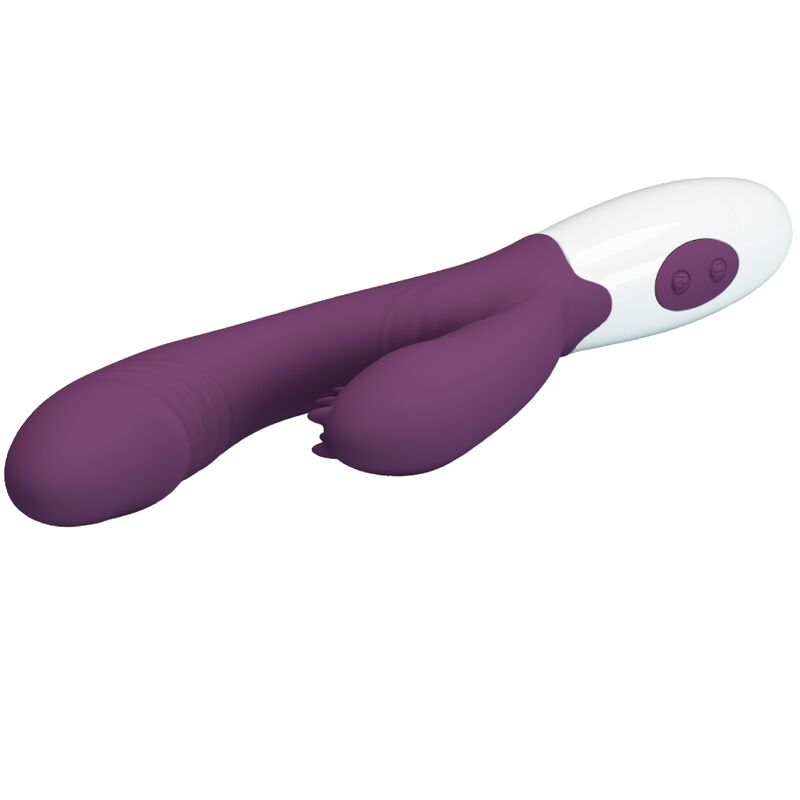 PRETTY LOVE - ANDRE RABBIT VIBRATOR & G-POINT STIMULATOR PURPLE