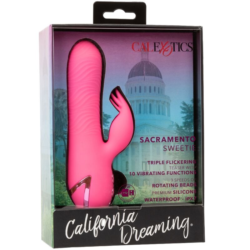 CALEXOTICS - SACRAMENTO SWEETIE VIBRATOR RABBIT PINK BY CALIFORNIA DREAMING