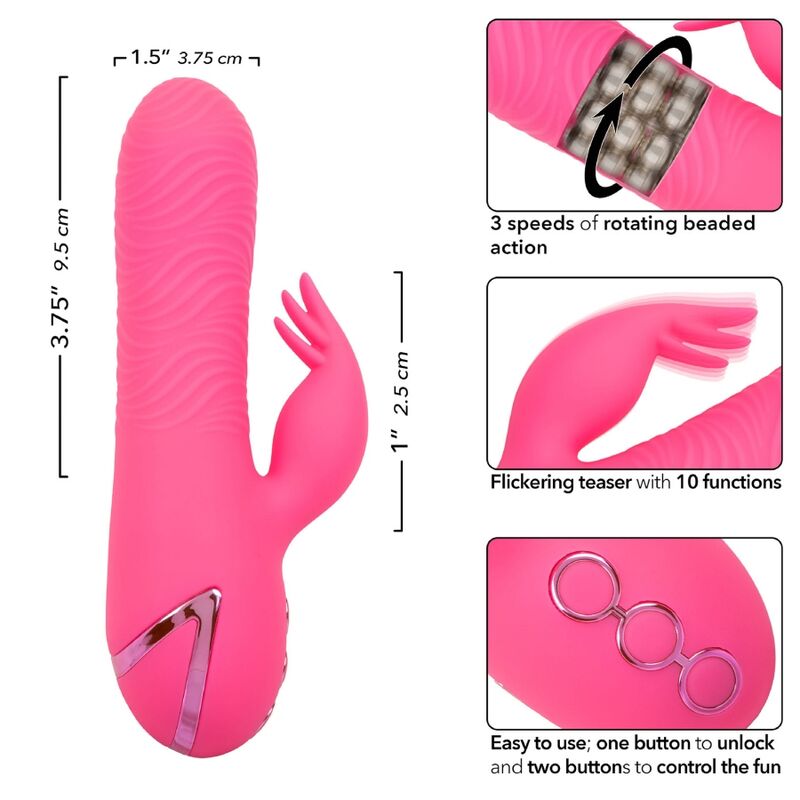 CALEXOTICS - SACRAMENTO SWEETIE VIBRATOR RABBIT PINK BY CALIFORNIA DREAMING