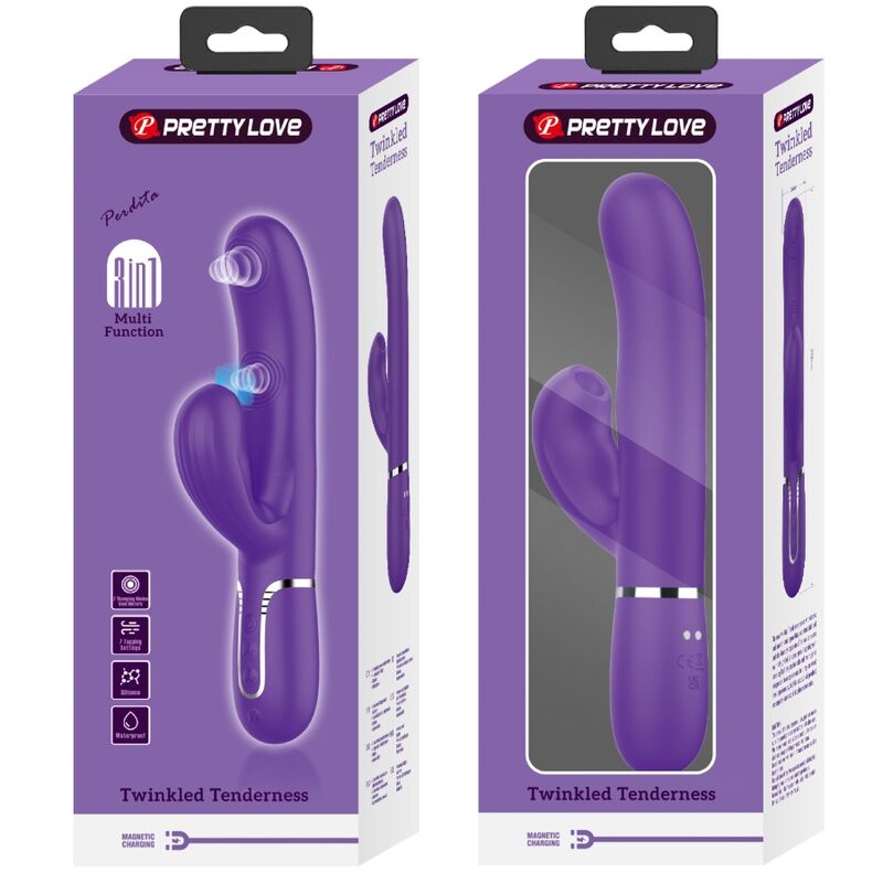 PRETTY LOVE - PERLITA G-SPOT VIBRATOR 3 IN 1 MULTIFUNCTION PURPLE