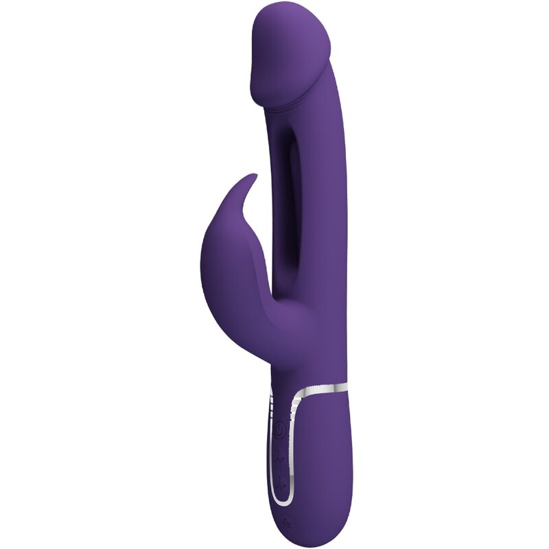 PRETTY LOVE - KAMPAS RABBIT 3 IN 1 MULTIFUNCTION VIBRATOR WITH TONGUE VIOLET