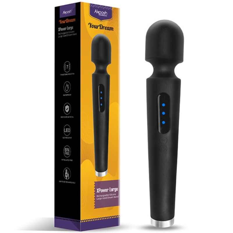 ARMONY - X POWER LARGE MASSAGER & VIBRATOR 7 VIBRATIONS BLACK