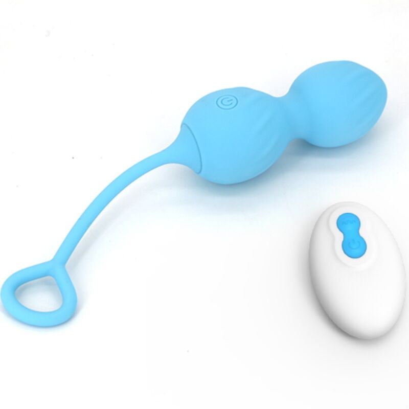 ARMONY - BLOSSOMS VAGINAL DUMBBELL VIBRATION REMOTE CONTROL 10 VIBRATIONS BLUE